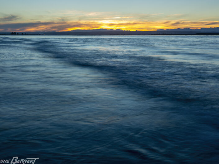 Nelson, coucher de soleil sur la mer, ile du sud de la Nouvelle Zelande